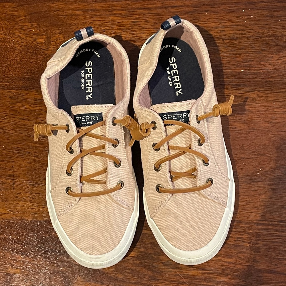 Sperry Top-Sider Women's Pier Wave Canvas Rose Dust Sneakers STS84472